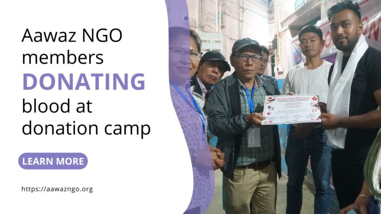 Kurseong blood donation camp 2025 organized by Aawaz NGO