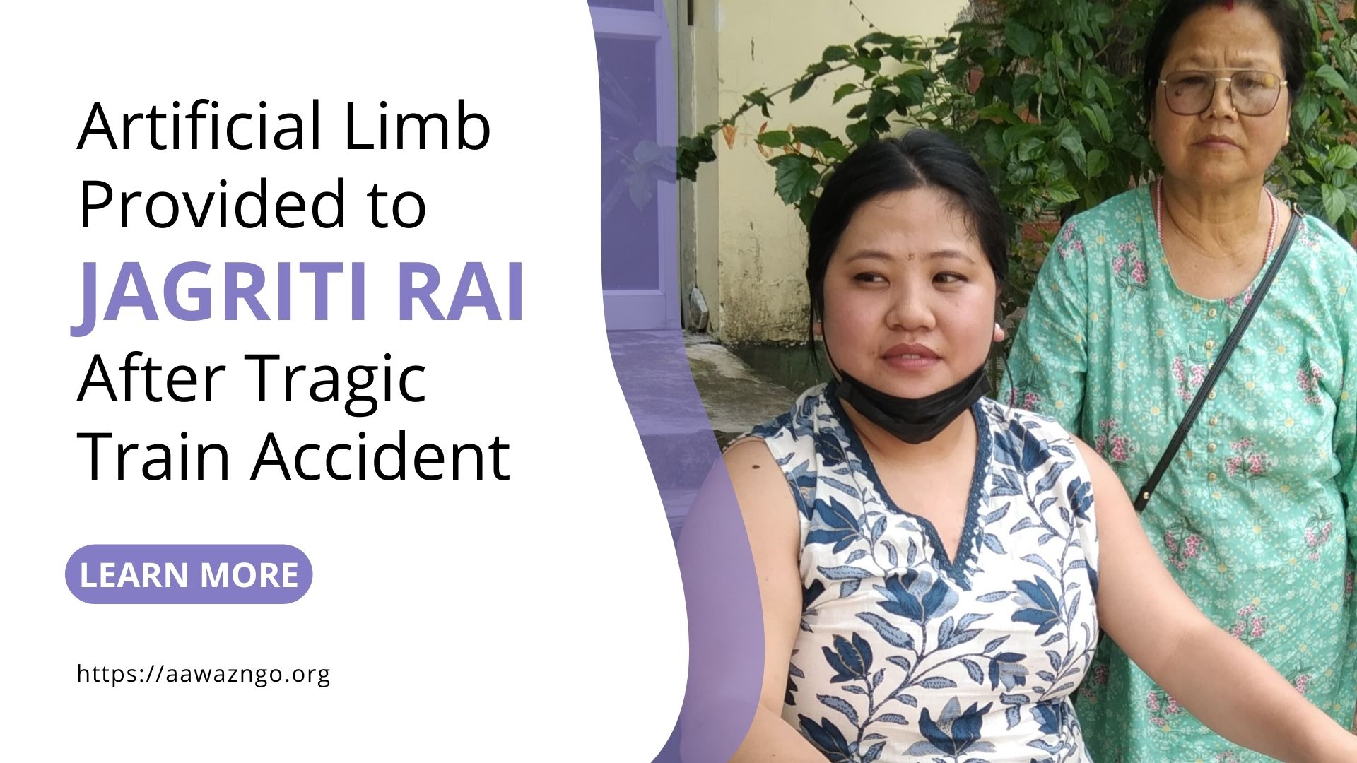 Aawaz Social Welfare Organization Gifts New Hope Artificial Limb Provided to Jagriti Rai After Tragic Train Accident